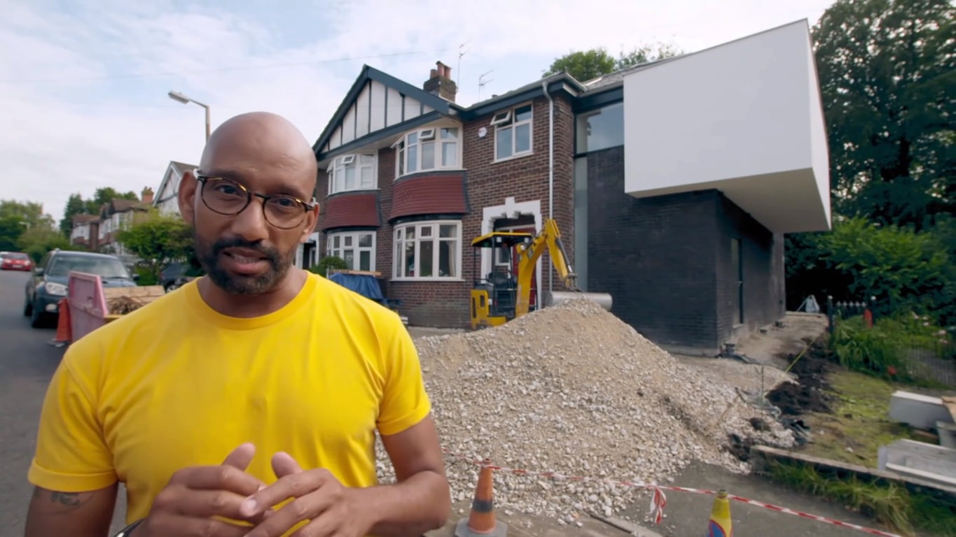 TV still during construction