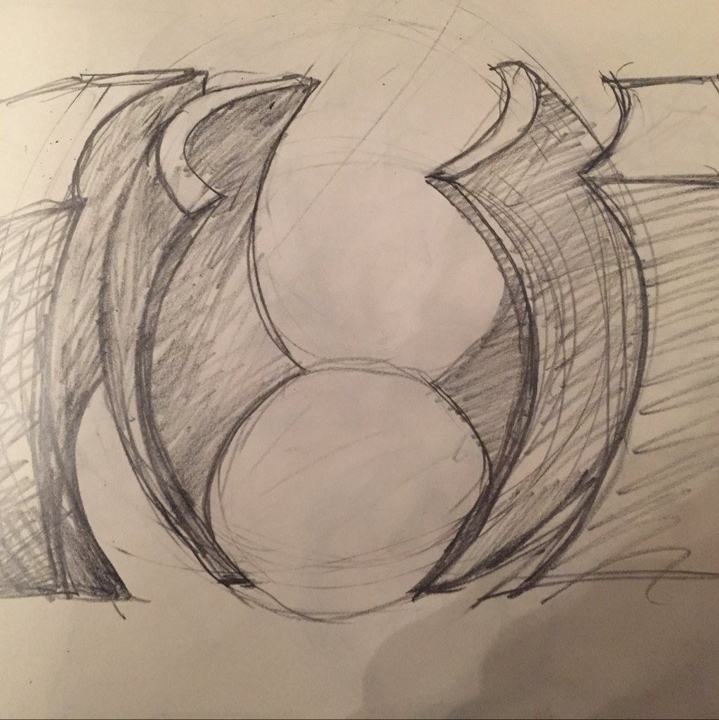 Pencil sketch — circular form study