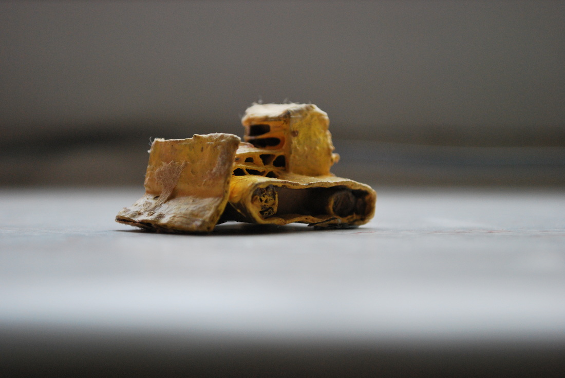 Handmade digger from cardboard and tape