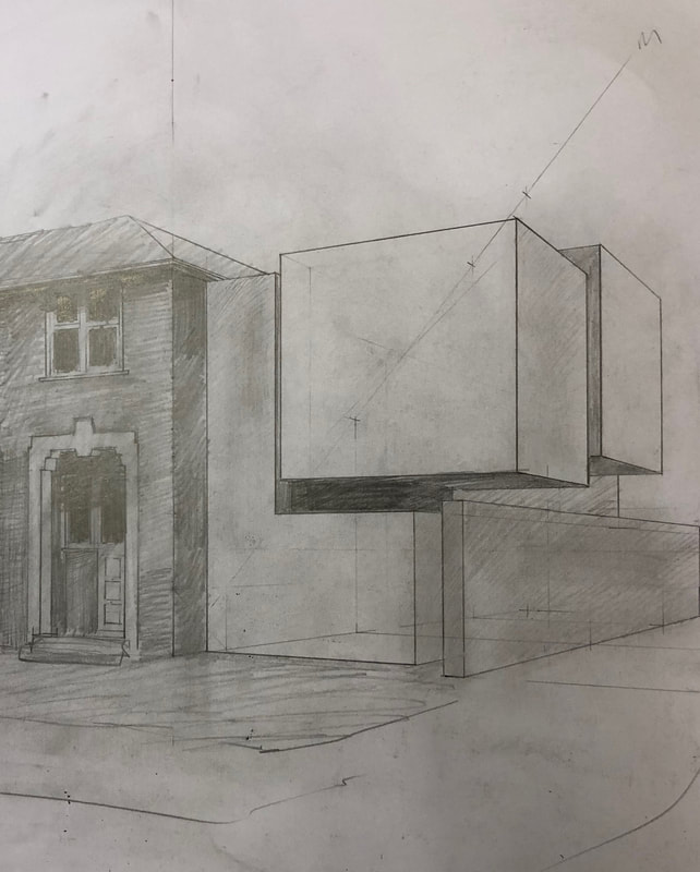 Pencil sketch — the extension concept