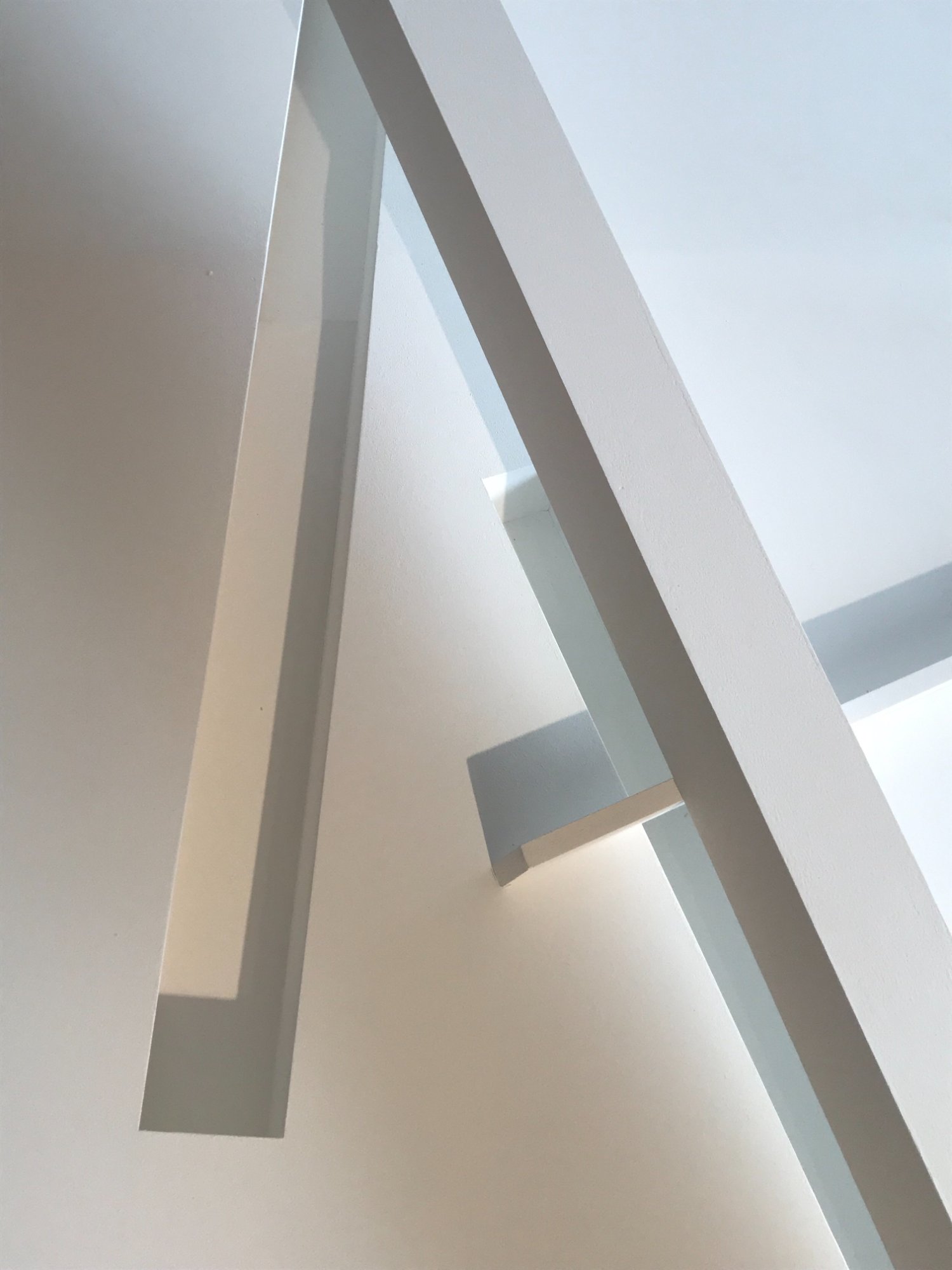 Cardboard study models on display