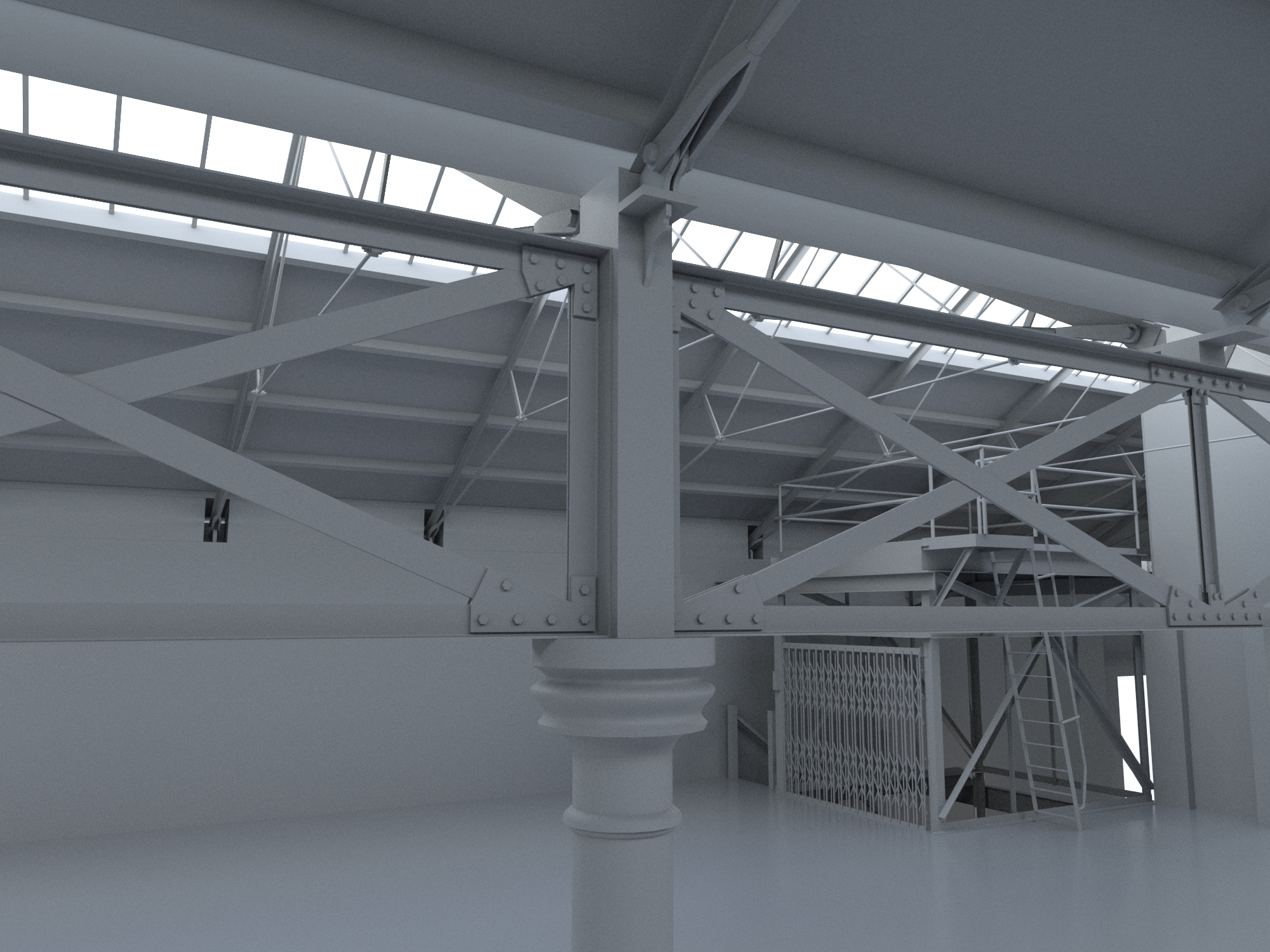 Weedon Royal Ordnance Depot — Building 15, red brick storehouse with blue doors