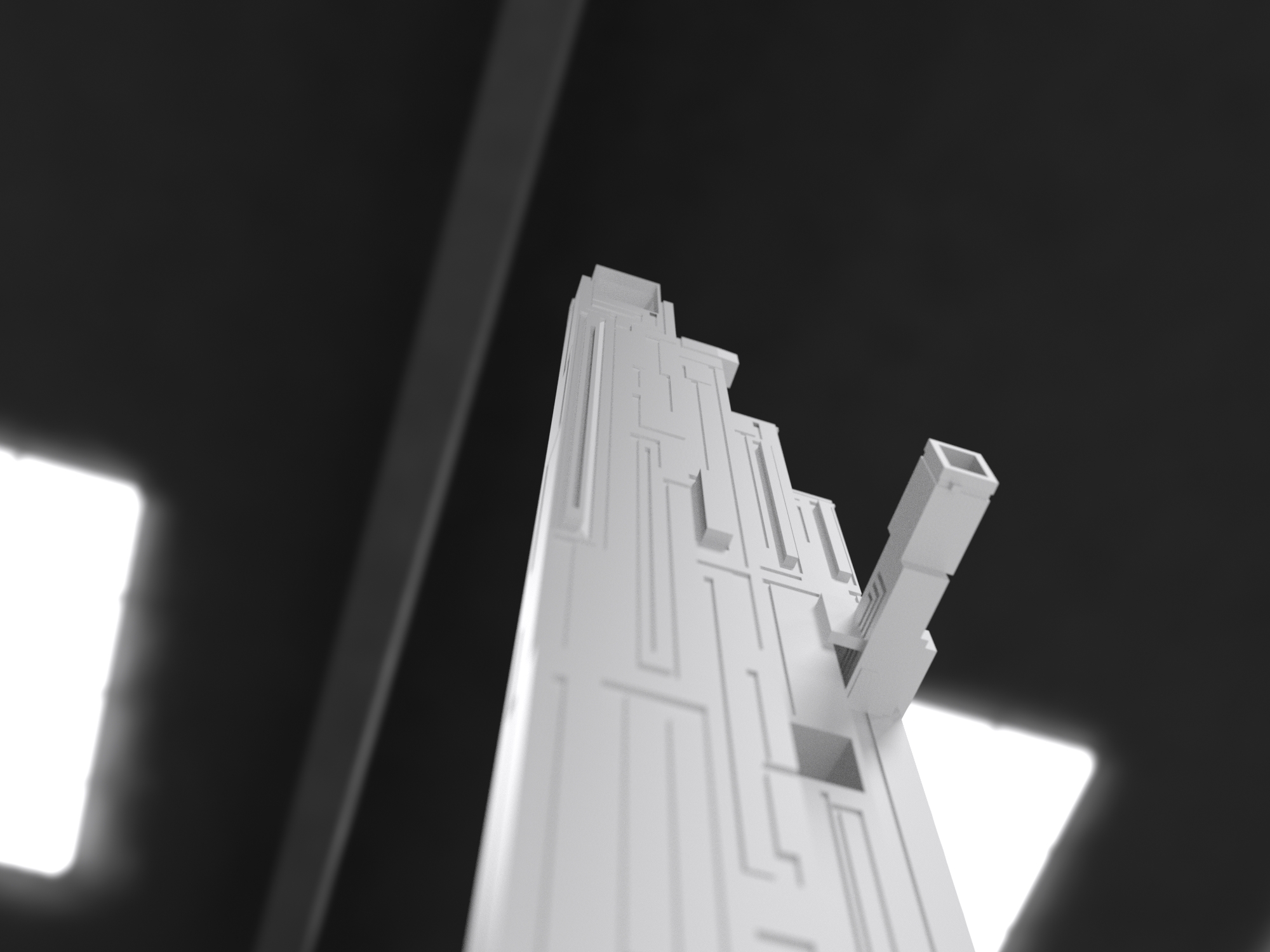 Carved groove language tested on the tower model