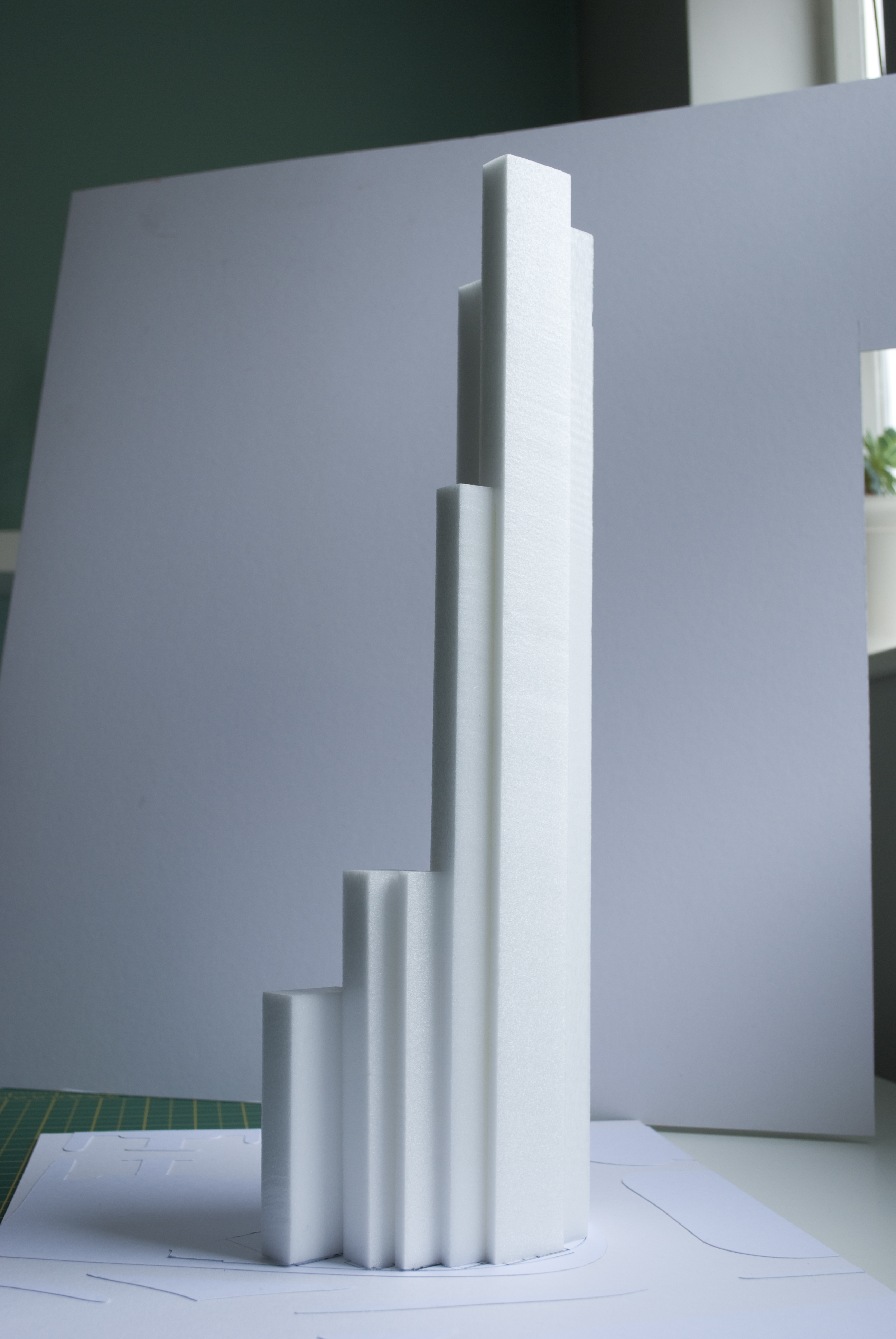 Model study in testing chamber