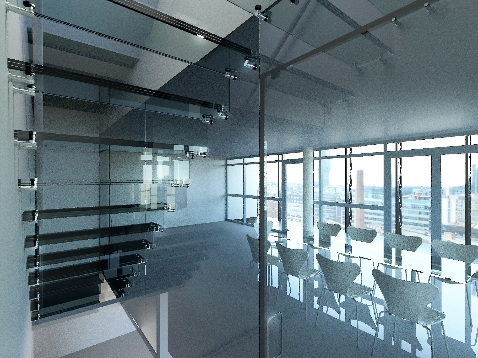 Triplex interior and stair integration